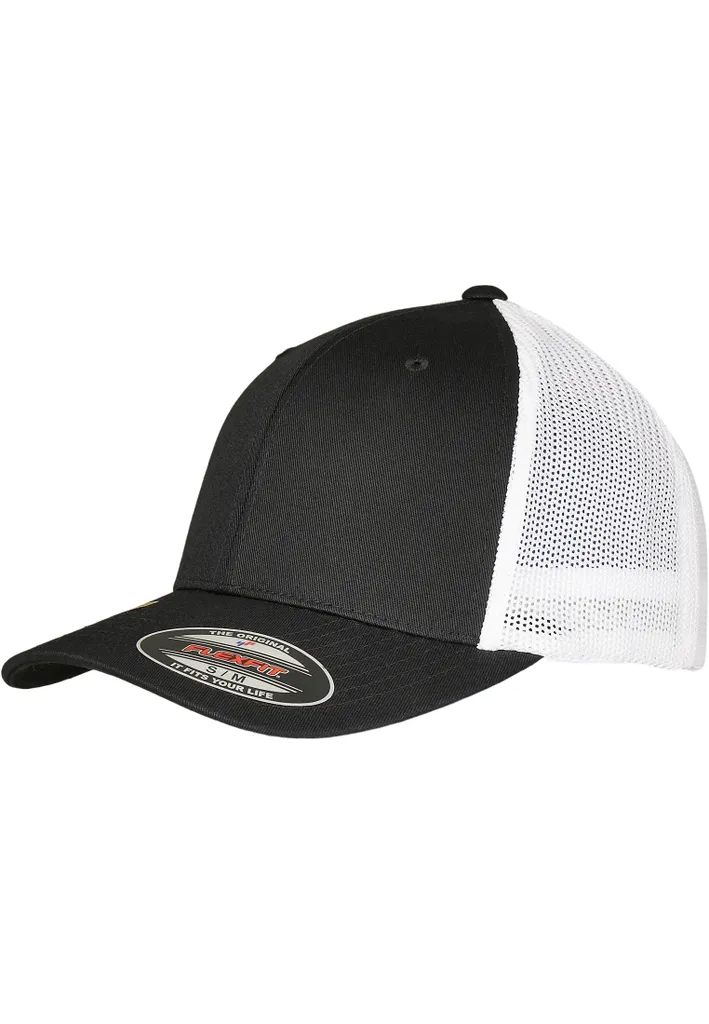 Cappello Trucker Flexfit 6511RM Nero Bianco - Streetwear Eco S/M