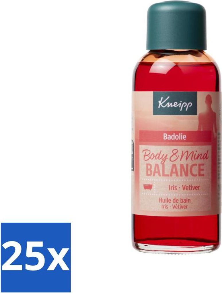 Kneipp - Badeöl - Body & Mind Balance - Iris & Vetiver - 100 ml - Vorteilspack - 25 Stücke