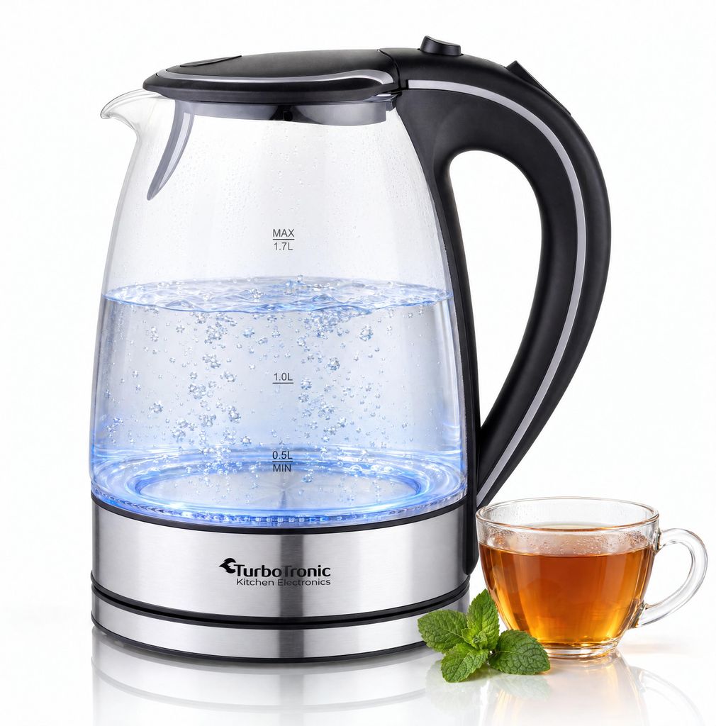 TurboTronic elektrische glazen waterkoker TT-LED01, 1,7 l, Productafbeelding 