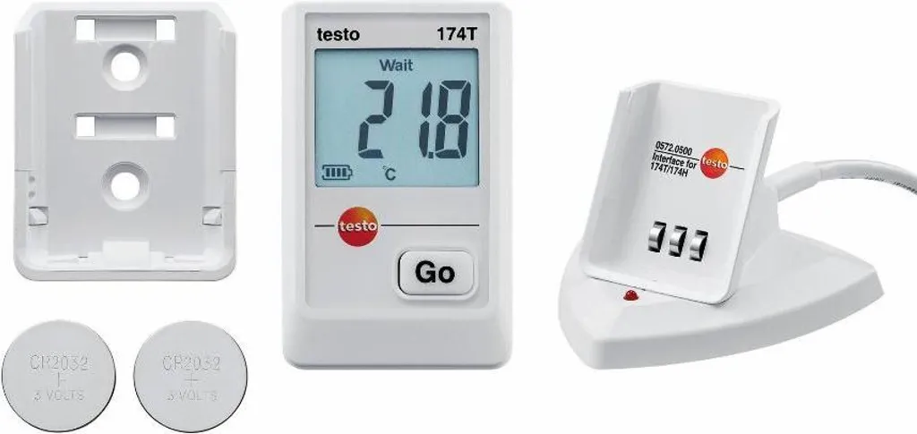 Set enregistreur Testo 174T étanche IP65 avec mémoire de 16000 mesures USB