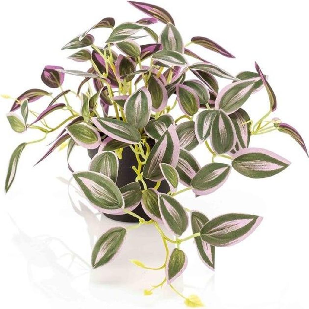 artplants.de Künstliche Tradescantia zebrina DIHALLU im Dekotopf, grün-lila, 19cm - Kunst Zebra-Ampelkraut