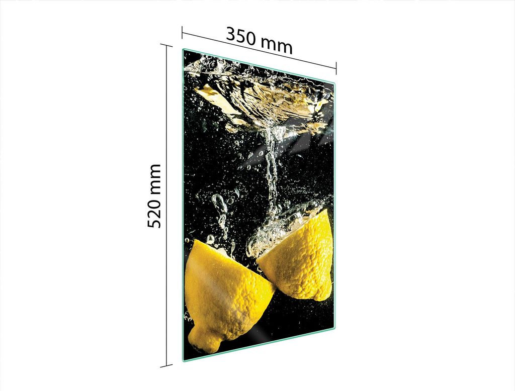 Glasschneidebrett 35x52 Zitrone