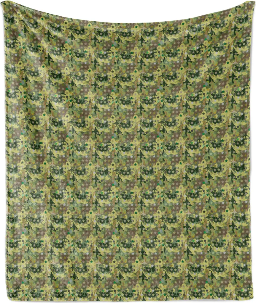 Coperta Plaid ABAKUHAUS 175x230 Mimetico Moderno per Camera Ragazzi