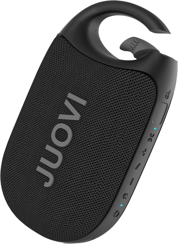 Tragbarer Bluetooth Lautsprecher, Kabellos mit Stereoklang, 24h Akkulaufzeit, Lauter Sound, Bluetooth 5.3, IP68 Wasserdicht, Karabiner für Outdoor...