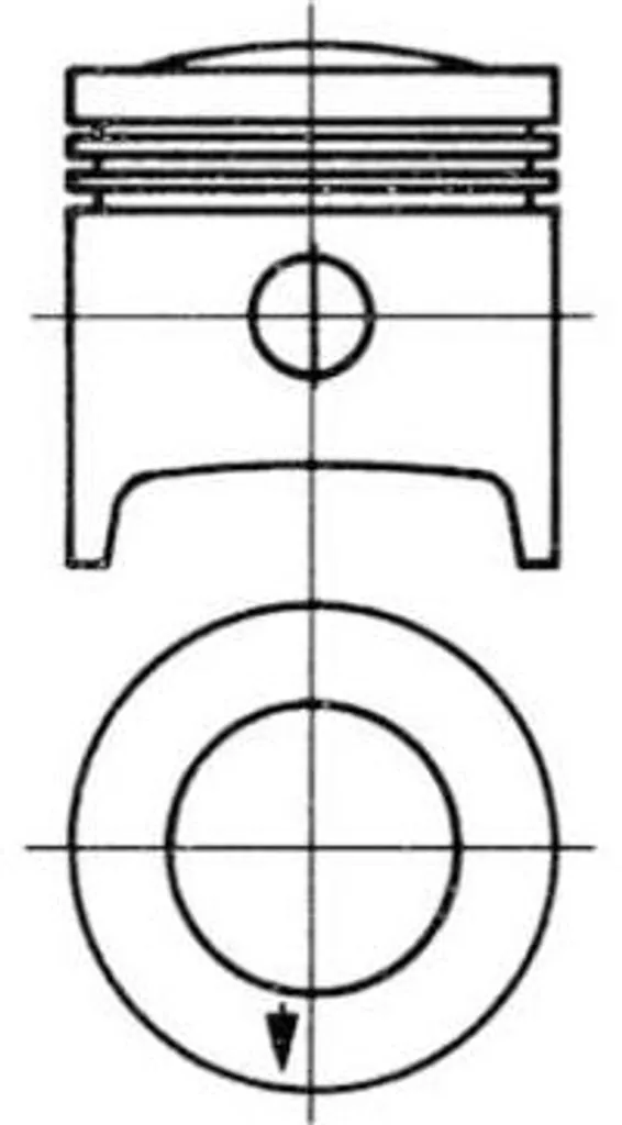 Piston renforcé KOLBENSCHMIDT 92412601 pour AX avec segment de haute qualité