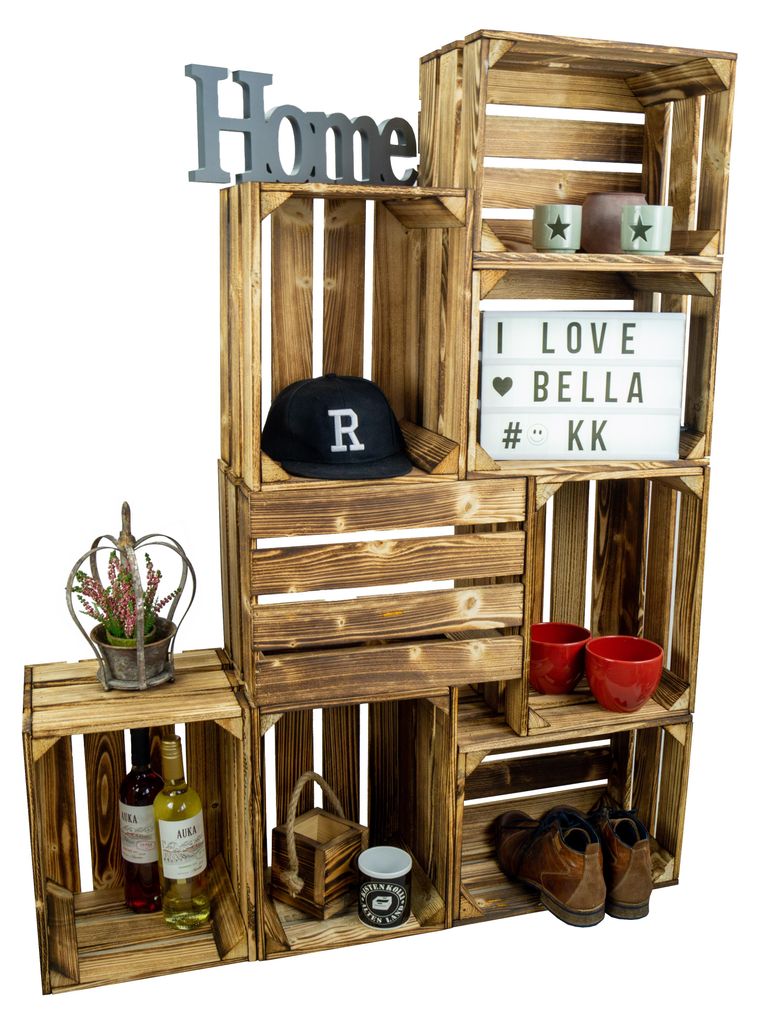 8er set Obstkiste Bella Neu & geflammt