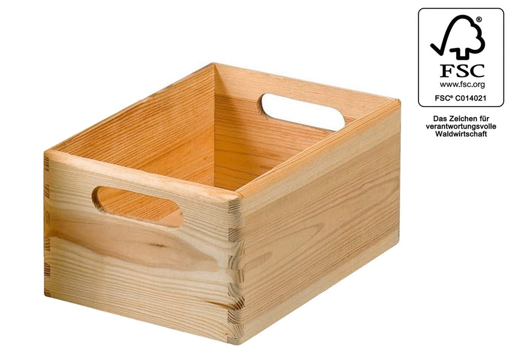 KESPER Holz-Stapelkiste 30x20x14 cm 6 Stück Verkaufseinheit Immagine del prodotto 