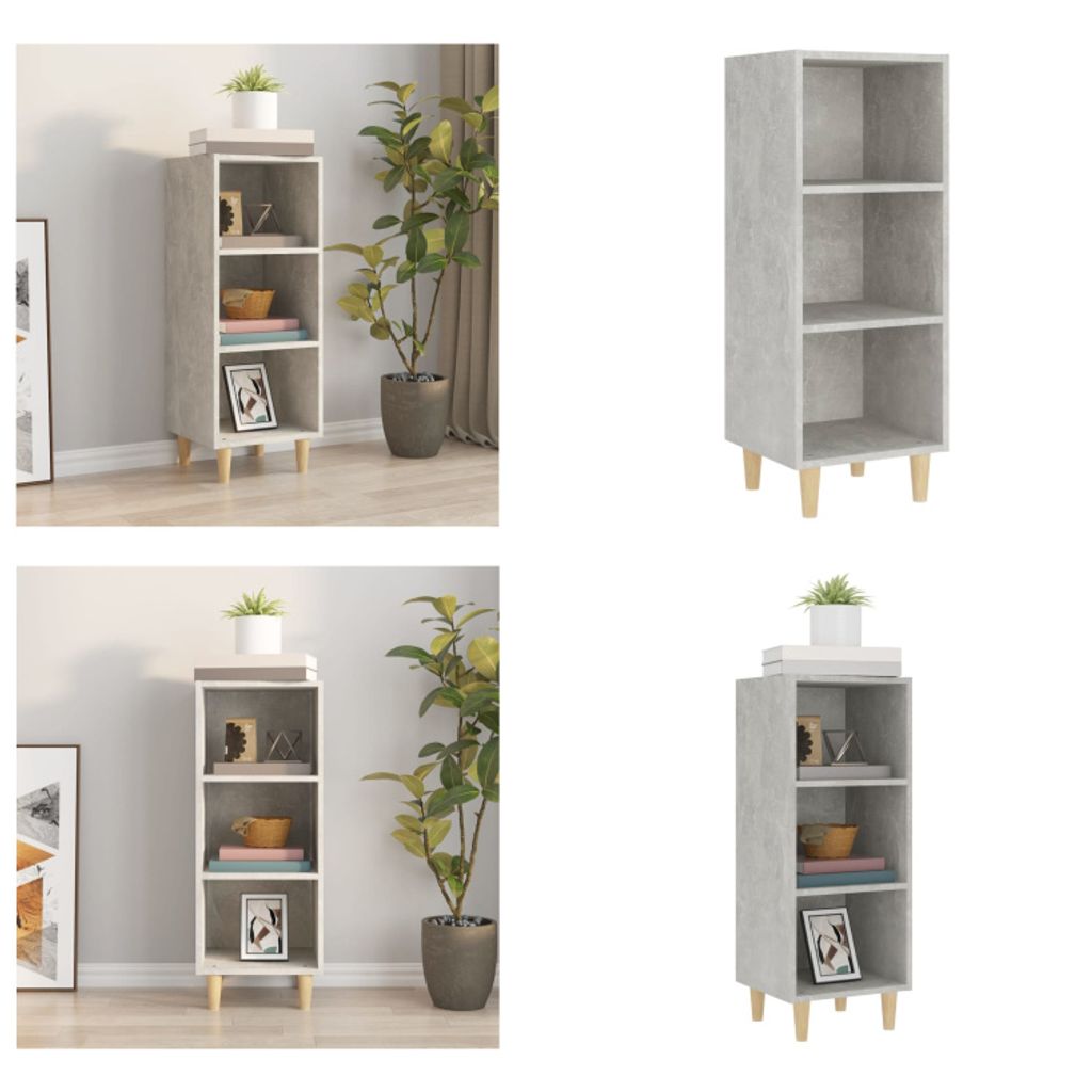 vidaXL Sideboard Betongrau 34,5x32,5x90 cm Holzwerkstoff - Sideboard - Sideboards - Highboard - Schrank