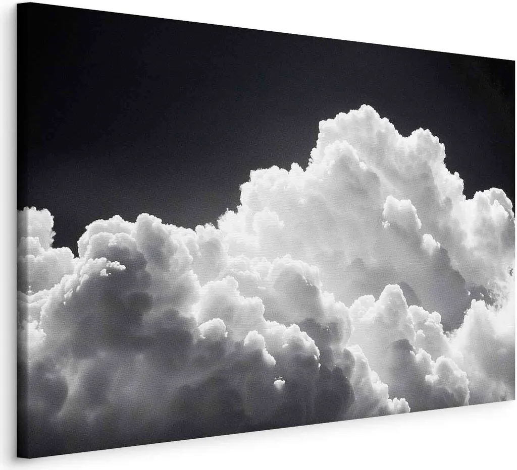 Italienischer Leinwand Leinwandbild - Scopri il gioco infinito della luce del sole - Nuvole e ombre nel cielo 120x80 cm Muster b-H-10042-b-a