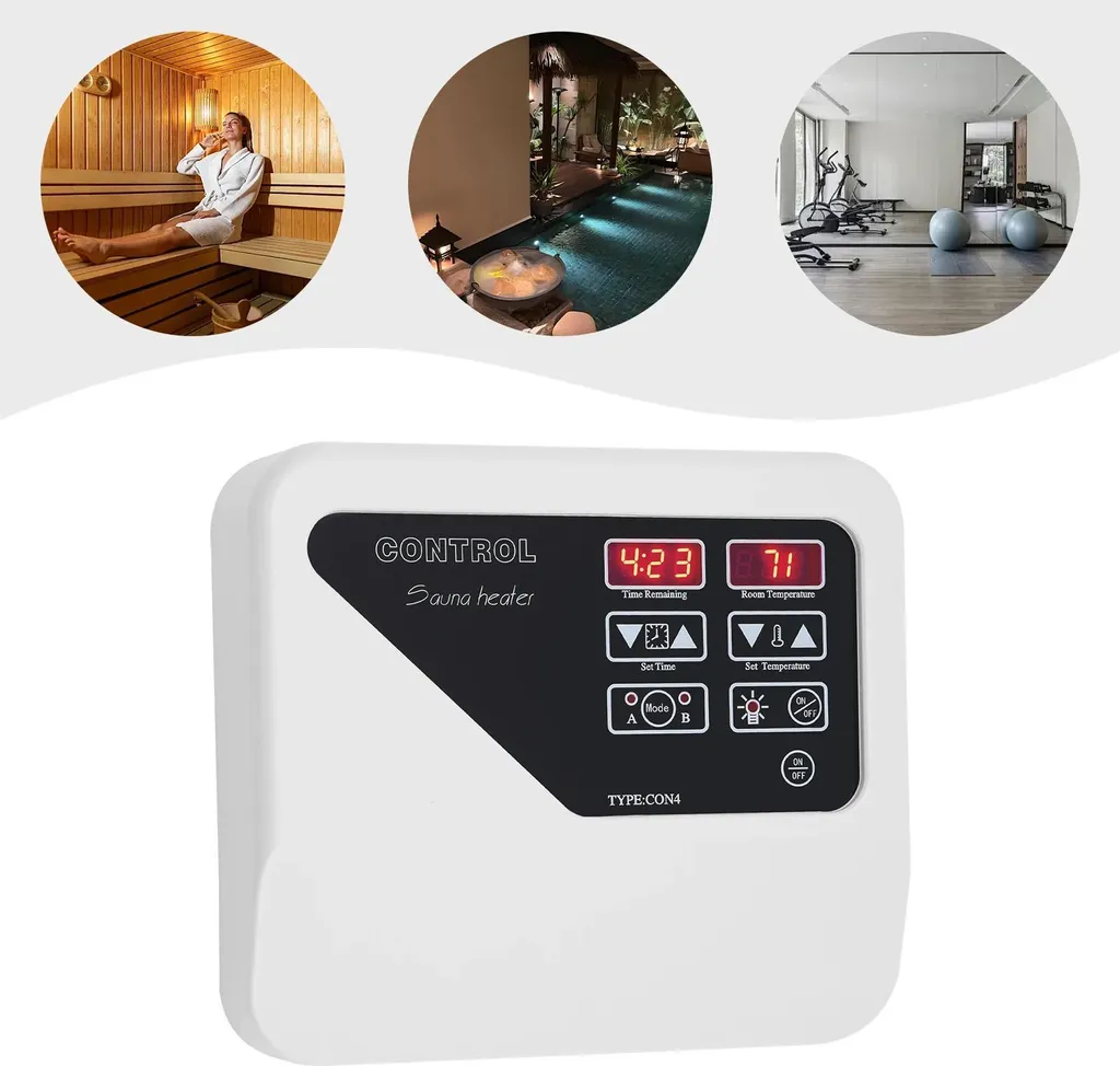 Contrôleur de sauna mural thermostatique 40-105°C - Haute Précision 2h