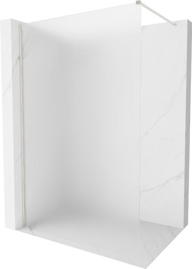 Mexen Kioto-X Duschwand Walk-in 110 x 200 cm, Frost 10 mm, gebürsteter Nickel - 800-110-101-97-30-X