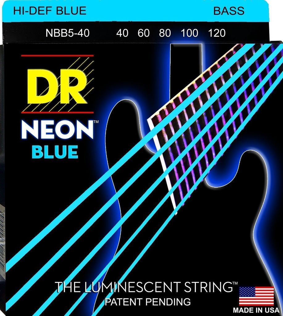 DR Strings NBB5-40 Saiten für 5-saitigen E-Bass, Saiten für Produktbild 