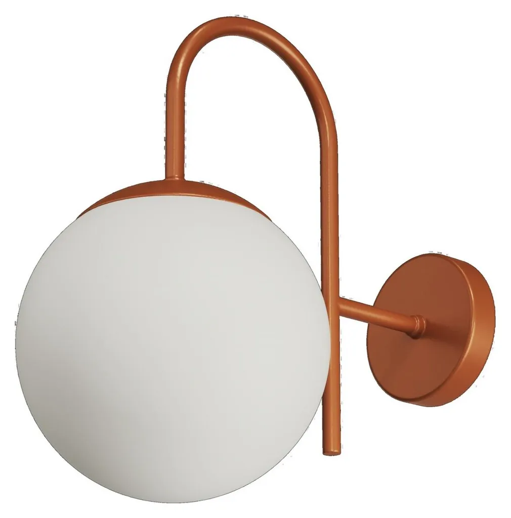 Luminaire mural design en verre ANCHA 2 coloris Terracotta et Blanc IP40