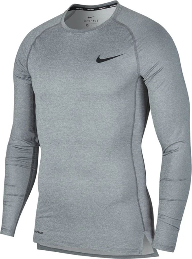 Nike M Np Top Ls Tight Smoke Grey/Lt Smoke Grey/B L