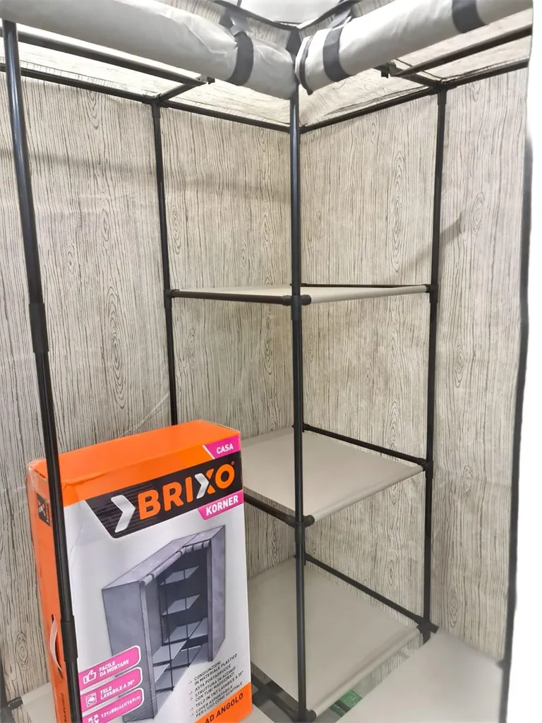 Armoire d'angle Brixo Korner en tissu résistant avec structure métallique - 2