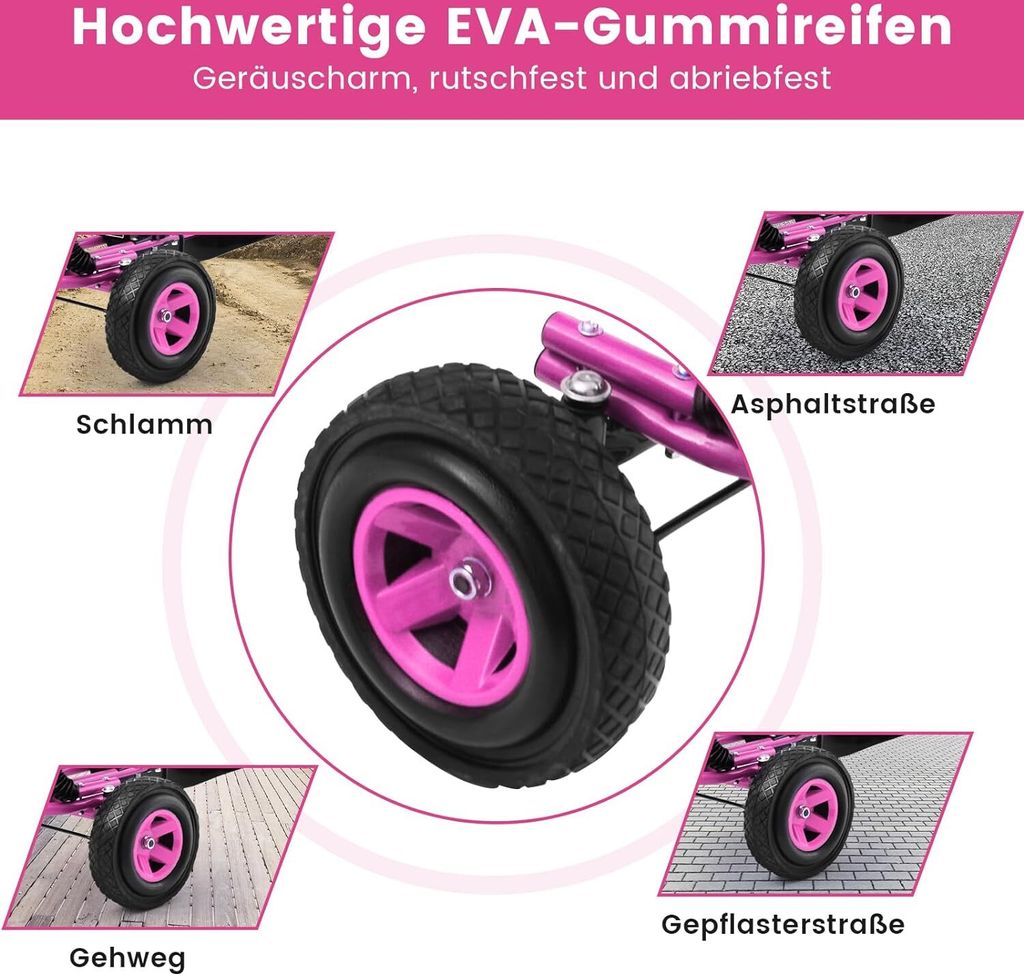 COSTWAY Gokart mit Handbremse und verstellbarem Sitz, Produktbild 5