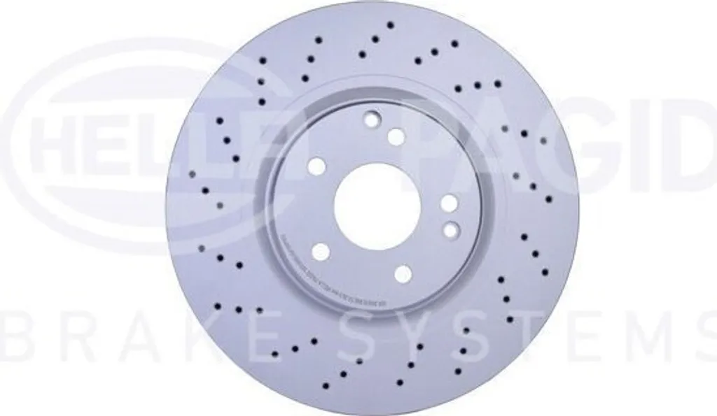 Disque de frein HELLA 8DD 355 109-411 pour Mercedes Classe C W203