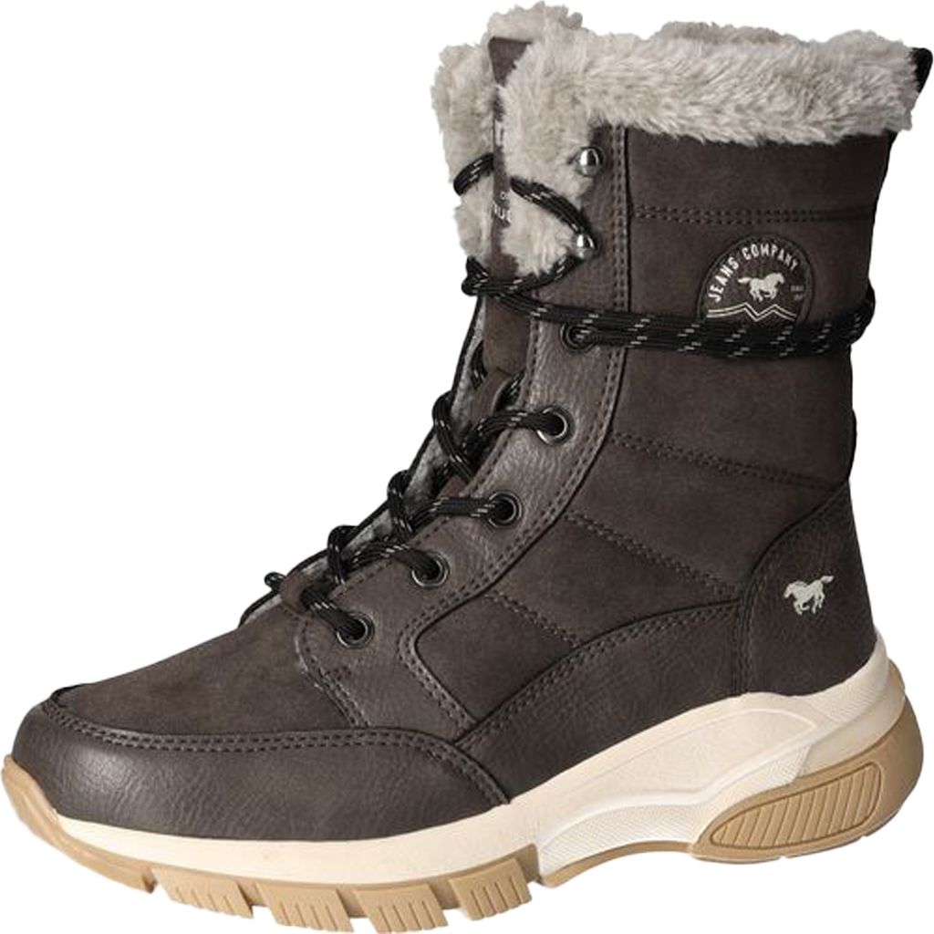 Mustang Damen Stiefelette warm gefüttert sportliche Plateausohle 1481-604, Größe:39 EU, Farbe:Grau