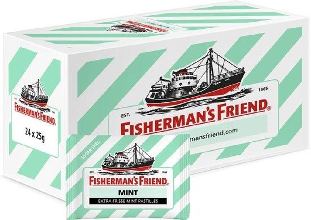 Fisherman's Friend Mint Suikervrij - 24 zakjes x 25 gram Productafbeelding 