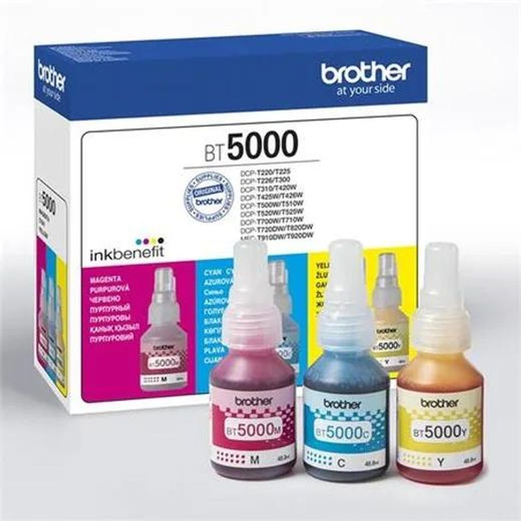 Brother BT5000CLVAL, Azúrová, Purpurová, Žltá, 48,8 ml, 3 Obrázok produktu 