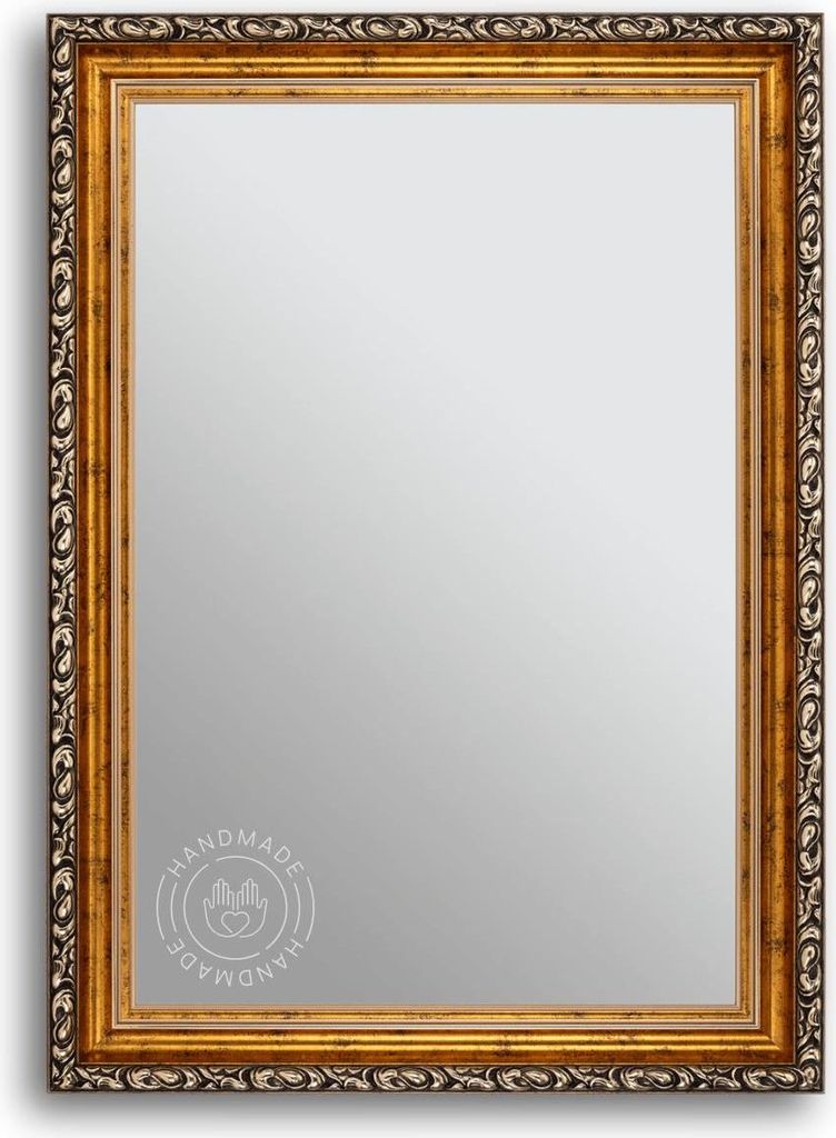 CLAMARO 'WIEN' Antik Wandspiegel mit Rahmen | Gold | Shabby Chic Vintage Barock Spiegel mit Holzrahmen | Barockspiegel inkl. Metall Aufhänger und ...