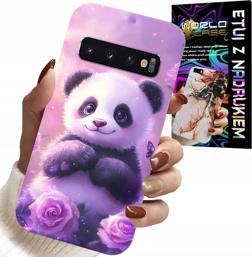 Custodia Per Samsung Galaxy S10 - Disegni Di Panda Dolci Per Bambini + Film