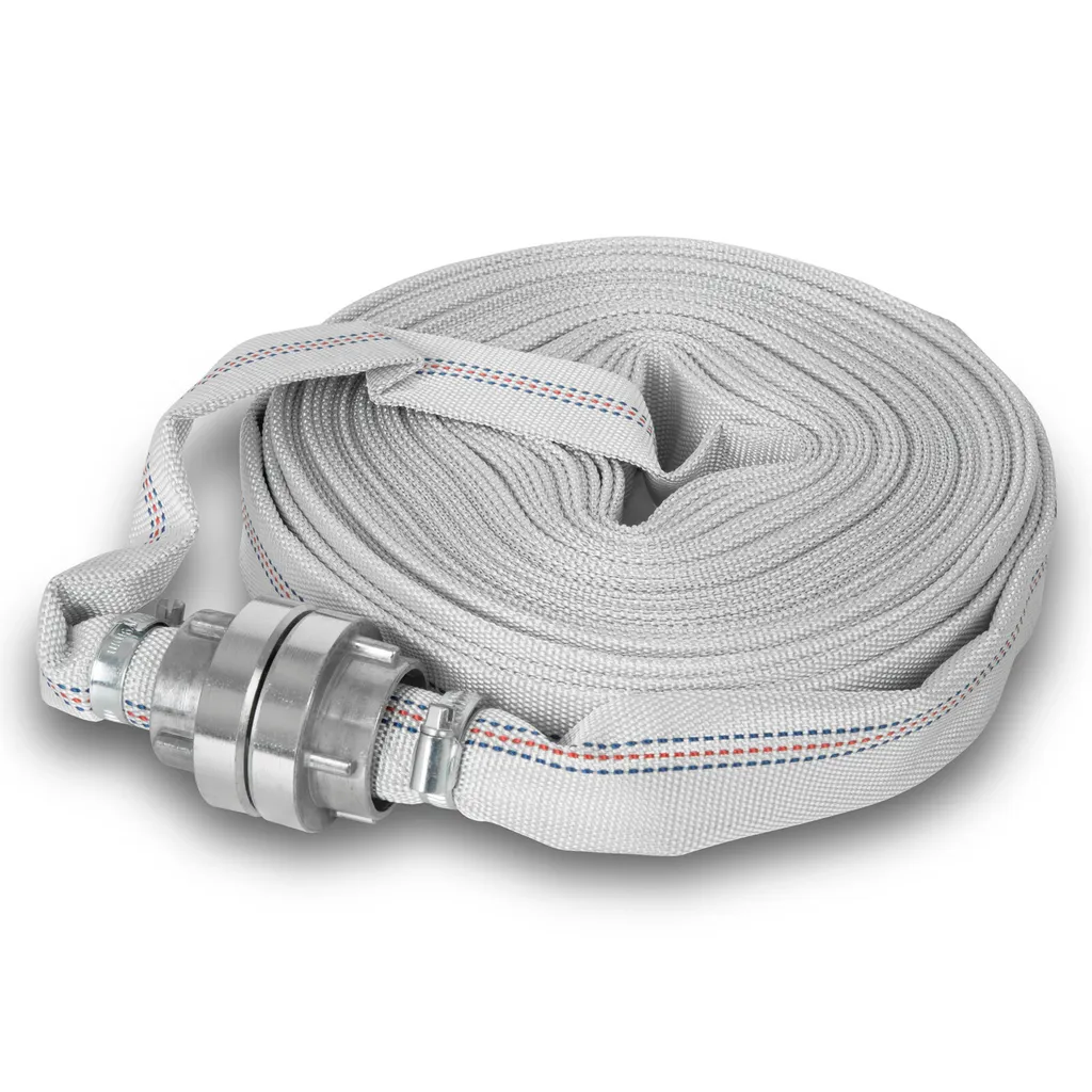 EBERTH Tuyau d'incendie 1" 20m avec Raccord Storz - Tuyau Plat Tissé