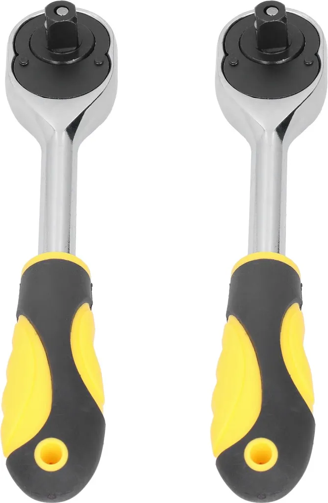 Clé à cliquet anti-torsion lot de 2 outils jaunes pour vis grippées