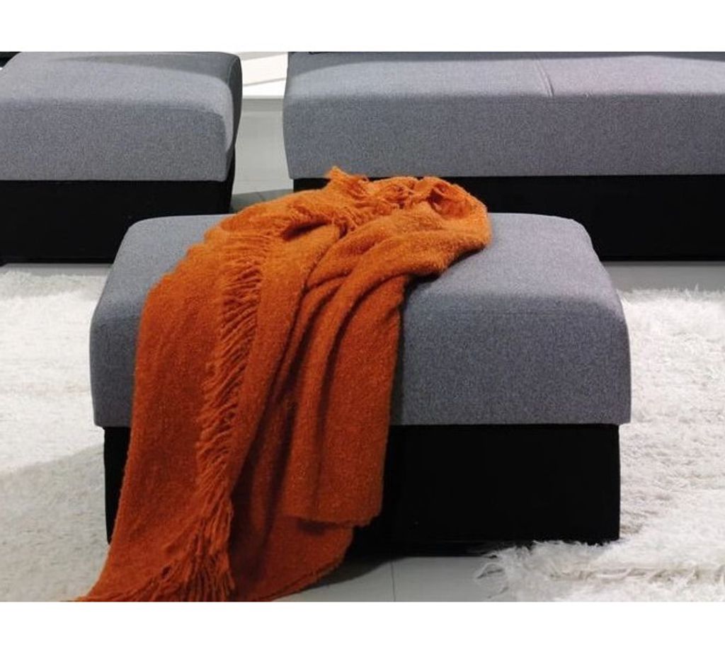 Hocker BOLEK - grau / hellgrau
