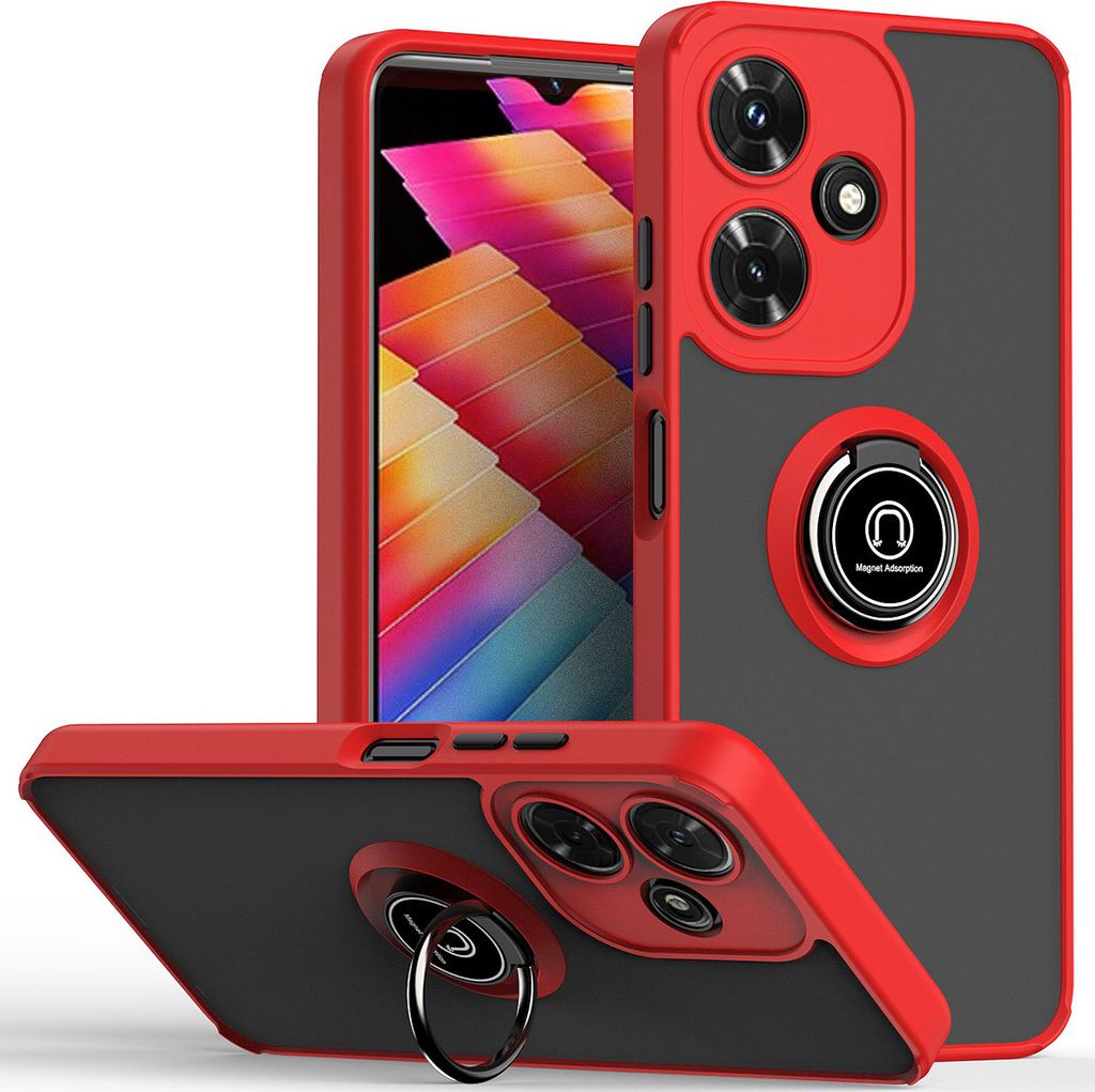 Infinix Hot 30i Hülle, Ring Halter Ständer Matte TPU Rahmen Produktbild 