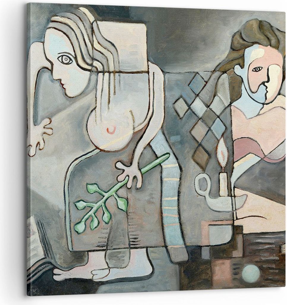 Bild auf Leinwand - Leinwandbild - Abstraktion modern - 60x60cm - Wand Bild - Wanddeko - Wandbilder - Leinwanddruck - Bilder - Kunstdruck - Wanddek...