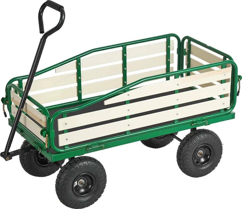 Chariot à tirer pour enfants 101 cm avec panneaux en bois amovibles