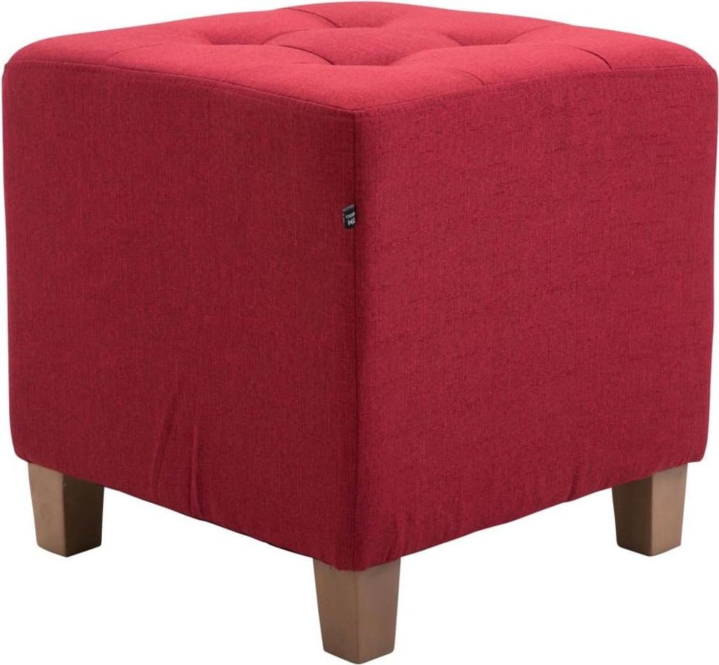 Sitzhocker, Ottomane – modernes, elegantes Design mit langlebigen Staubschutzhüllen, Komfort und Stabilität. Farbe: Rot