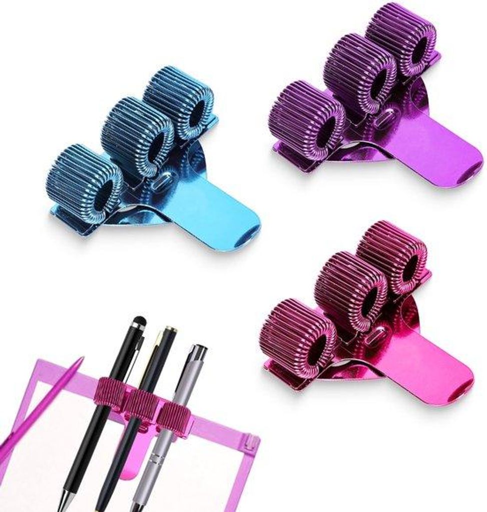 Stahlhalter für Medizinalakzessoiren, Clip für Medizinalakzessoiren für Ärztinnen- und Krankenschwestern-Uniformen, Notizblockhalter (rosa)