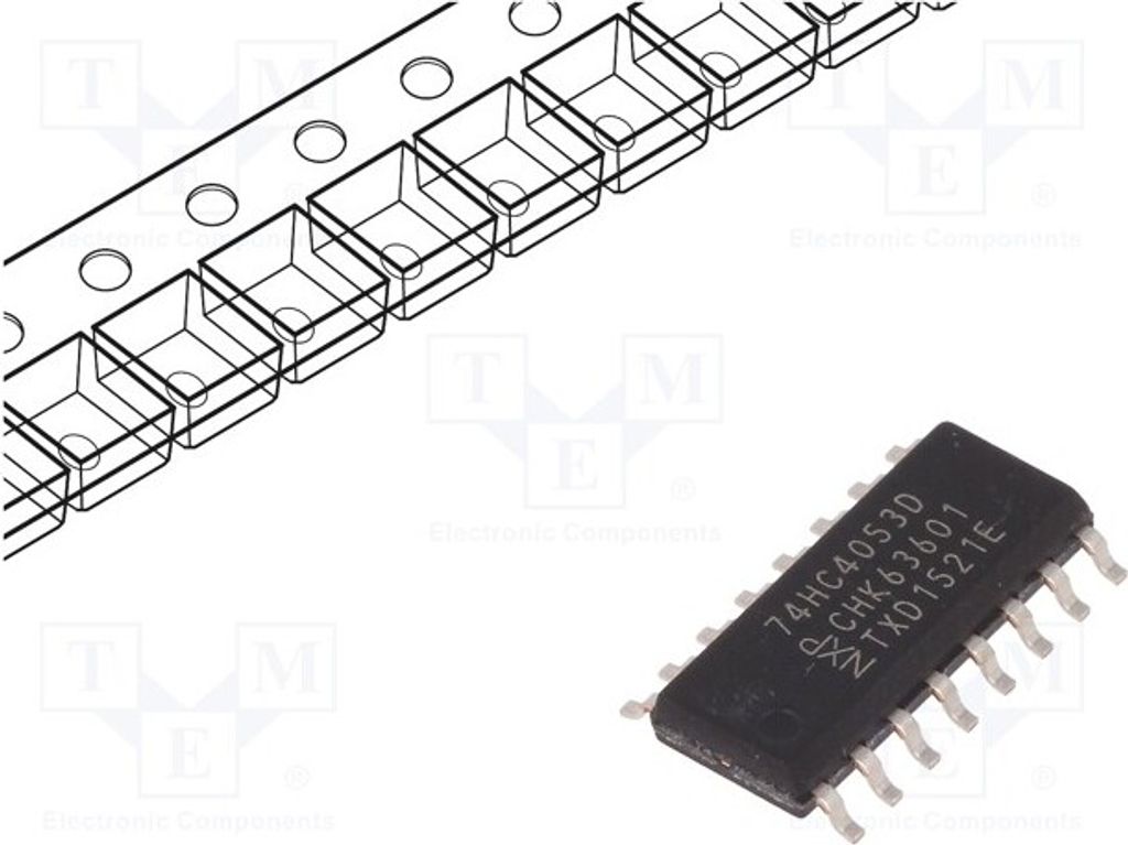5x ,Demultiplexer/ Multiplexer SMD 74HC4053D.653 Dekodierer, Multiplexer, Sc