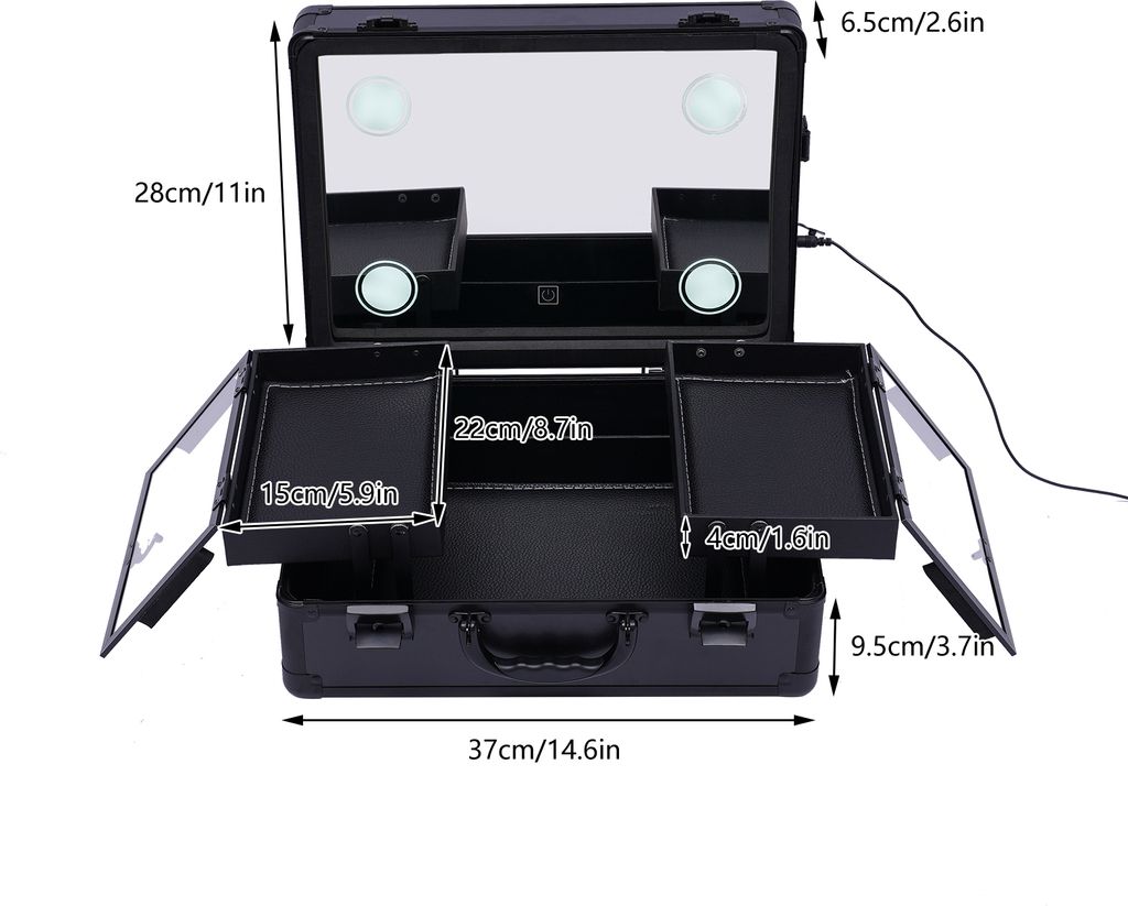 Makeup Train Case - Kosmetický organizér Makeup Case s Obrázek produktu 8