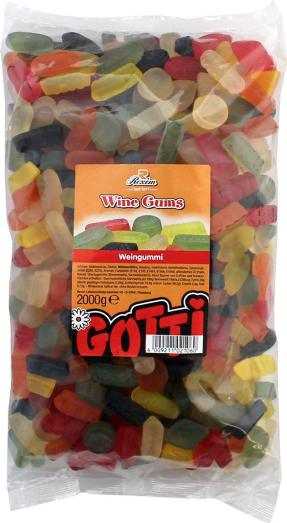Rexim Wine Gums Weingummi 2kg Produktbild 