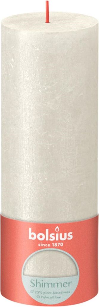 Bolsius Rustik Kerze Elfenbein 190/68mm Produktbild 