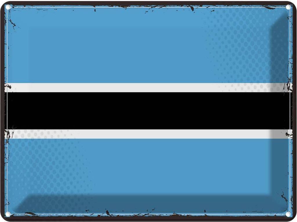 vianmo Blechschild 30x40 cm Botswanas Retro Botswana Flagge Fahne Wappen