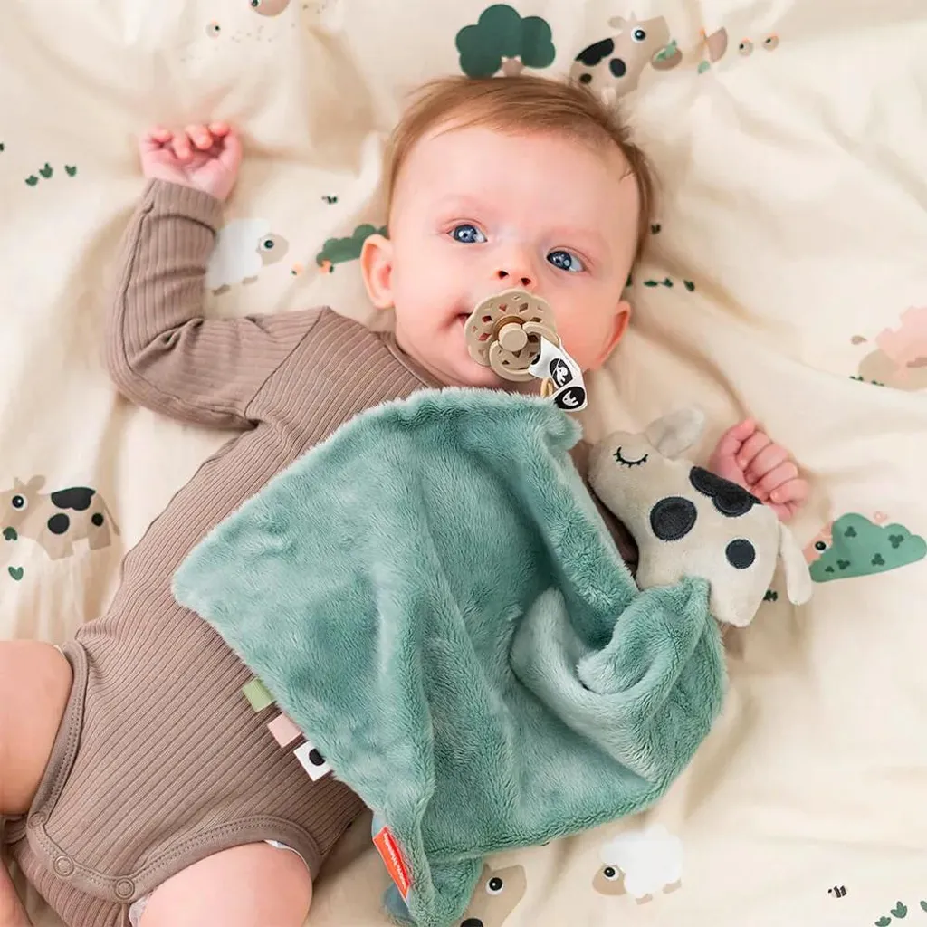 Couverture Bébé Douillette Verte Dotti par Done By Deer Format Universel - 4