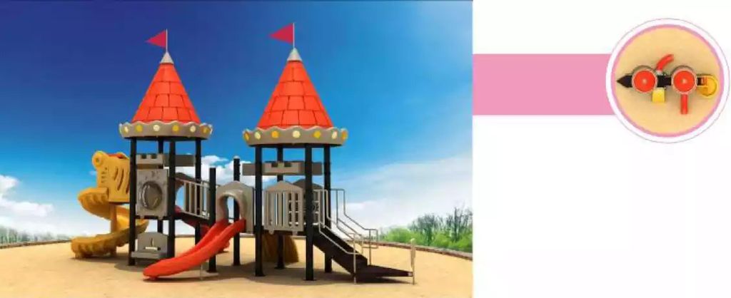 Turm Kinderbereich mit Rutschen Unterhaltung Outdoor Spielplatz Burg
