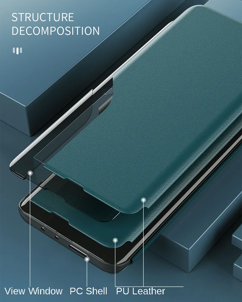 Smart Flip Case Galaxy Note 20 Ultra 5G Verde | View Window Stand - 4