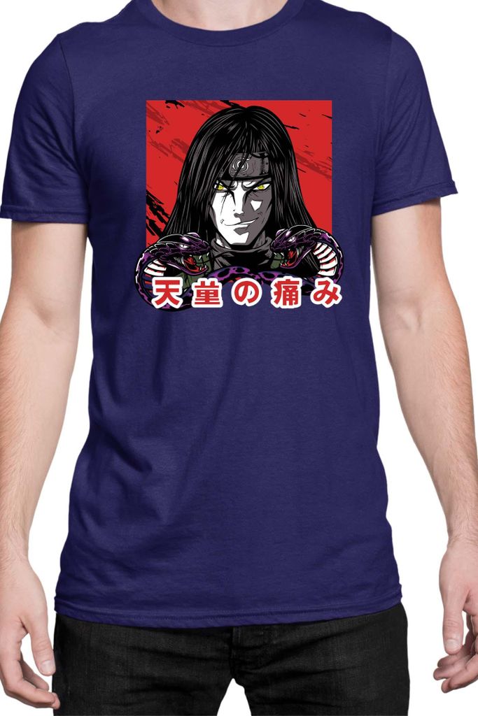 Herren T-Shirt Naruto Orochimaru 02, Man L / Dunkelblau