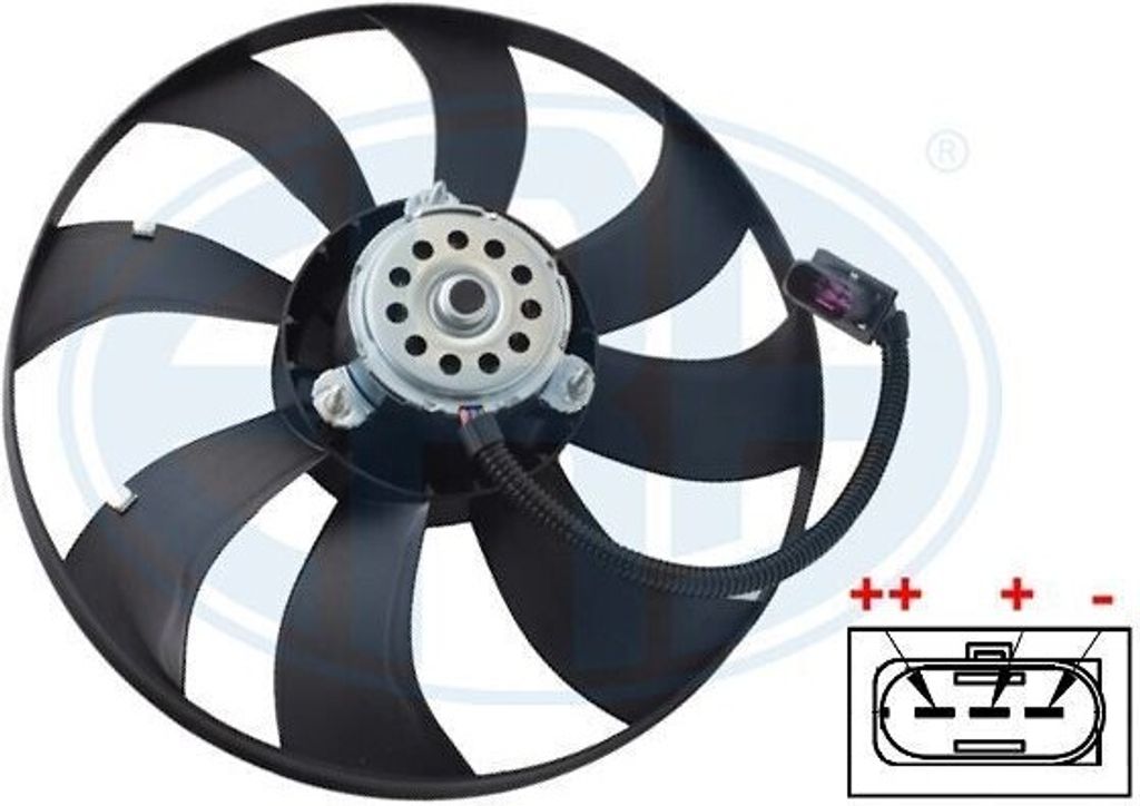ERA 352038 Lüfter Motorkühlung Kühlerlüfter für VW POLO (9N) Wasserkühler Ø394mm
