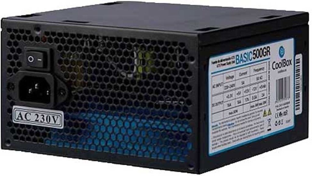 CoolBox BASIC 500GR, 500 W, 220 - 240 V, 50 Hz, 5 A, 80 W, 80 W