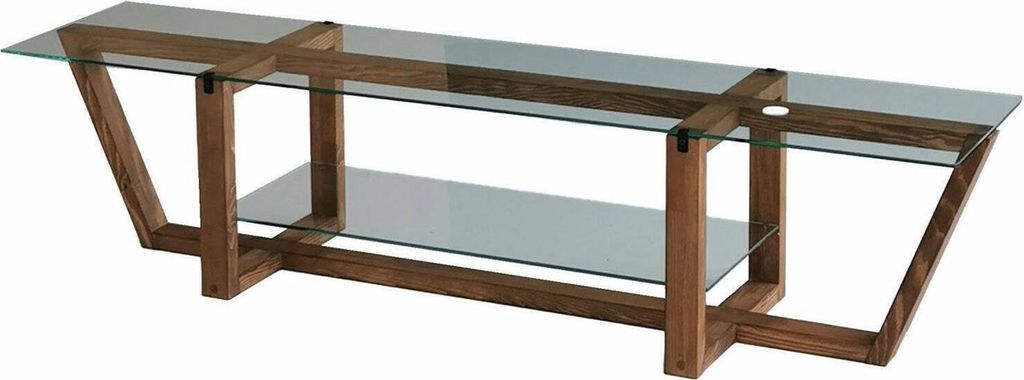 Fernsehschrank Dmatturr, Ständer für Wohnzimmerfernseher, Niedriges Wohnzimmer-Sideboard, TV-Ständerbasis, 158x35h35 cm, Nussbaum
