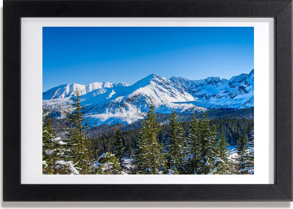 Bild 30x20 MDF-Rahmen, Wandkunst Panorama der Hohen Tatra