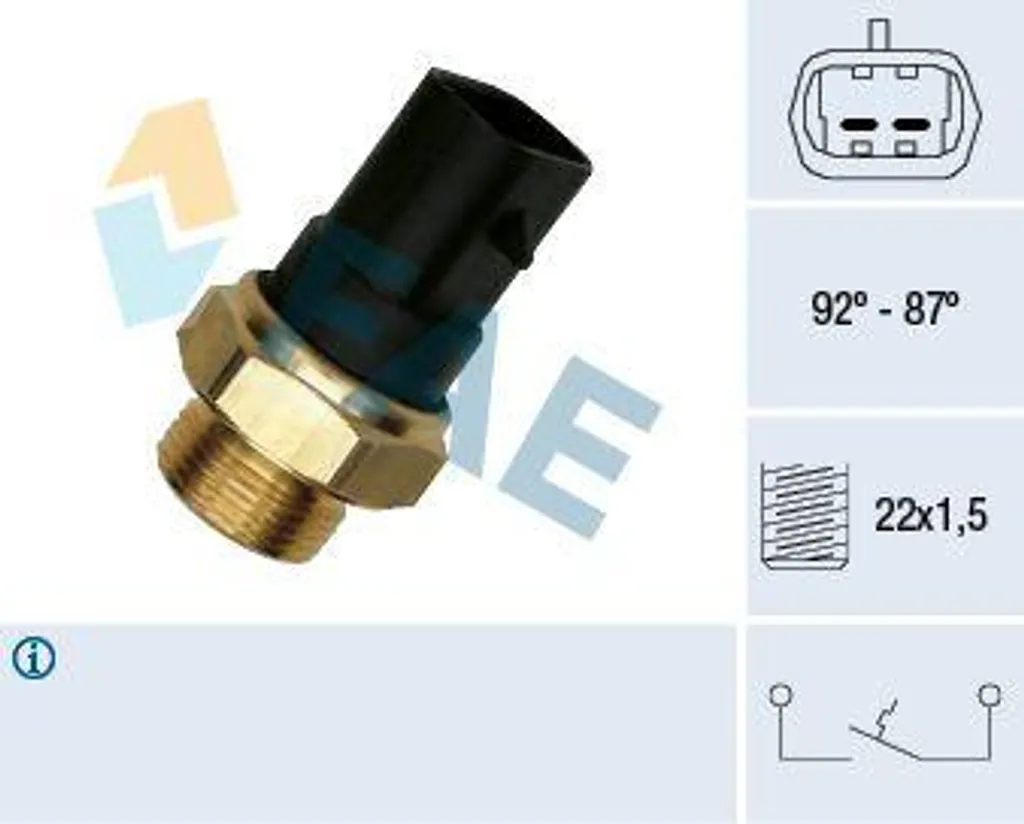 Interruttore Termico FAE 37220 OE 60585603 per Iveco Daily e Fiat Marea