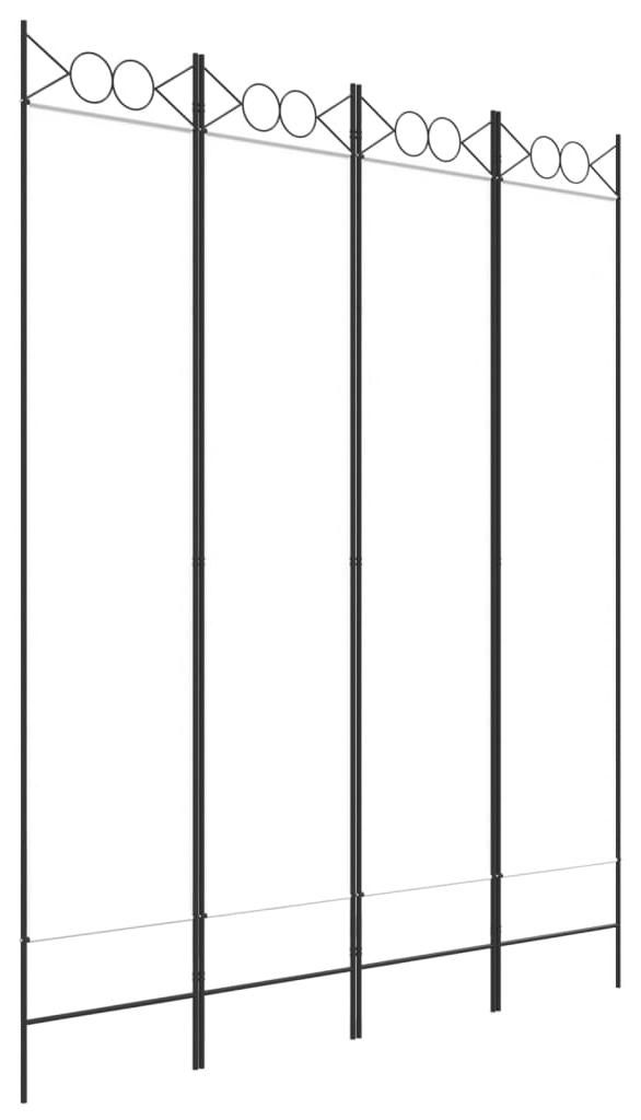 vidaXL 4-dielny paraván biely 160x200 cm látka Obrázok produktu 