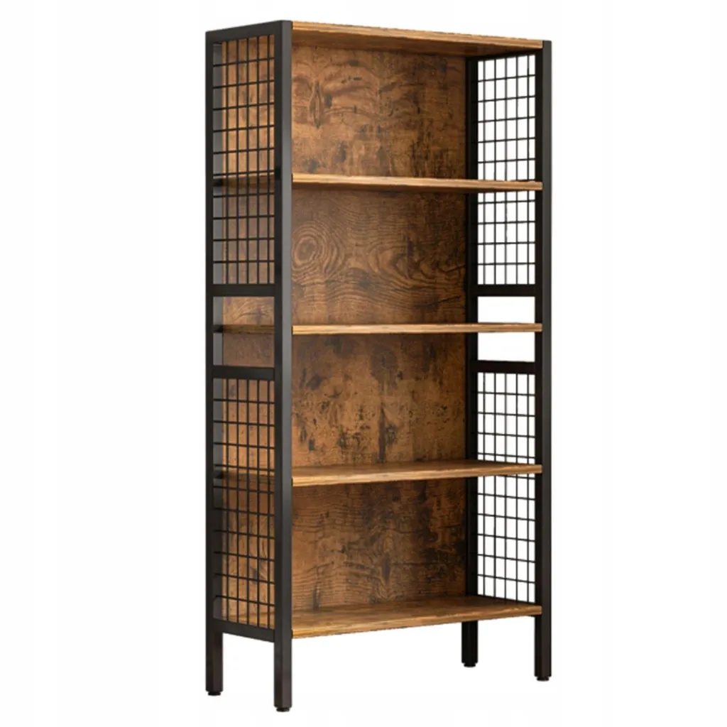 Support Mural Robuste MUVU : Solution de Rangement Bois Rétro Durable